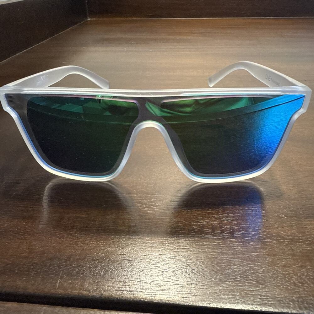 Optic Nerve ONE Mojo Filter Sunglasses Clear Polarized Blue Mirror
